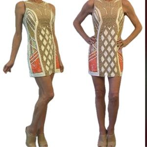 Marineblu beaded/sequin mini dress